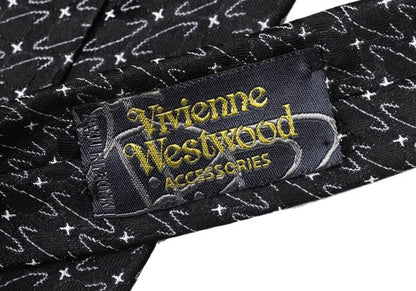VivienneWestwood ACCESSORIES Silk Orb Silhouette Tie B&W