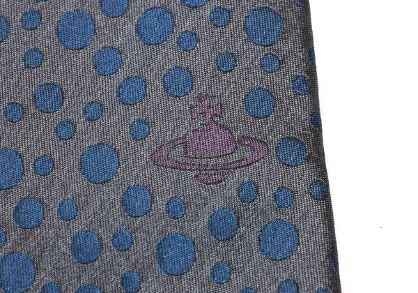 VivienneWestwood ACCESSORIES Silk Random Dot Tie Gray Navy