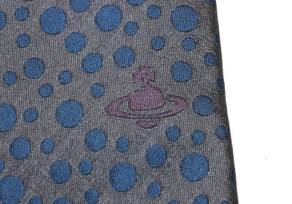 VivienneWestwood ACCESSORIES Silk Random Dot Tie Gray Navy