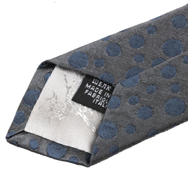 VivienneWestwood ACCESSORIES Silk Random Dot Tie Gray Navy