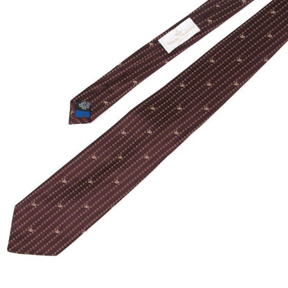 VivienneWestwood ACCESSORIES Silk Orb Dot Bordeaux Multi Tie