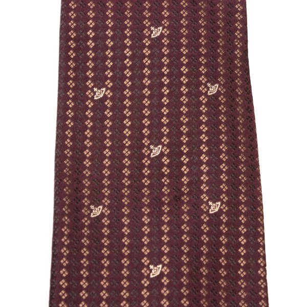 VivienneWestwood ACCESSORIES Silk Orb Dot Bordeaux Multi Tie