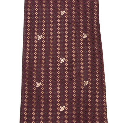 VivienneWestwood ACCESSORIES Silk Orb Dot Bordeaux Multi Tie