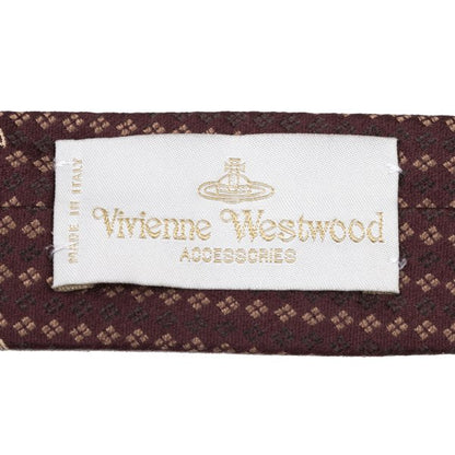 VivienneWestwood ACCESSORIES Silk Orb Dot Bordeaux Multi Tie