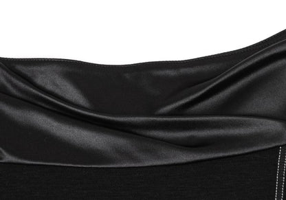 HIROKO KOSHINO Waist Stitch Design Skirt Black Size 40