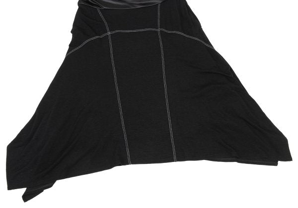 HIROKO KOSHINO Waist Stitch Design Skirt Black Size 40