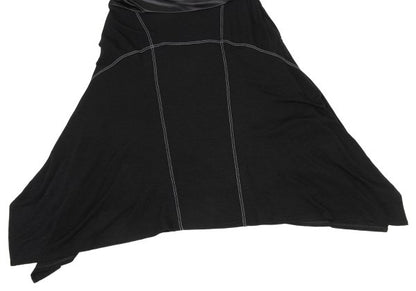 HIROKO KOSHINO Waist Stitch Design Skirt Black Size 40