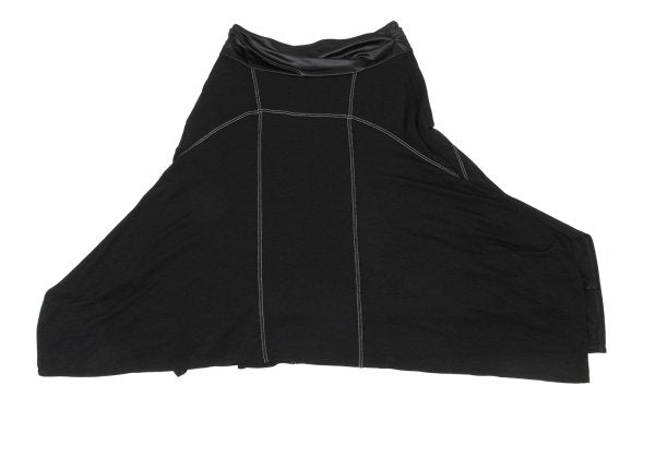 HIROKO KOSHINO Waist Stitch Design Skirt Black Size 40