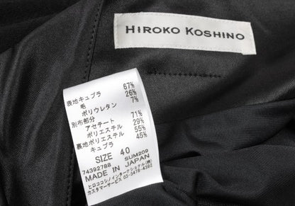 HIROKO KOSHINO Waist Stitch Design Skirt Black Size 40