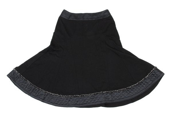 HIROKO BIS Quilted Flared Skirt Black Size 9