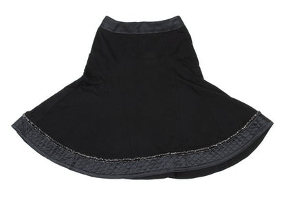 HIROKO BIS Quilted Flared Skirt Black Size 9