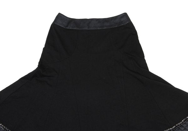 HIROKO BIS Quilted Flared Skirt Black Size 9