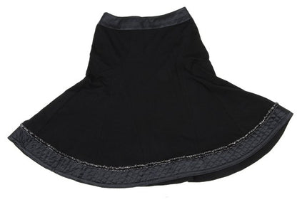 HIROKO BIS Quilted Flared Skirt Black Size 9