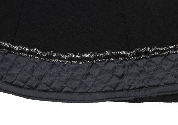 HIROKO BIS Quilted Flared Skirt Black Size 9