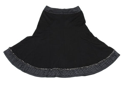 HIROKO BIS Quilted Flared Skirt Black Size 9