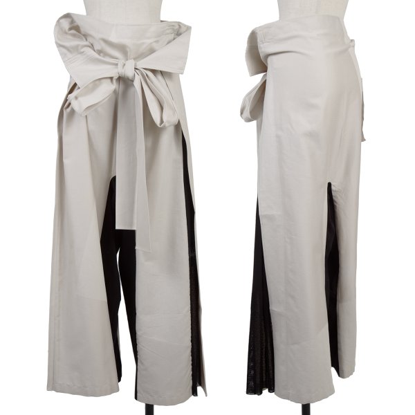 ISSEY MIYAKE A-POC Bicolor Wrap Pants Beige/Black Size 2