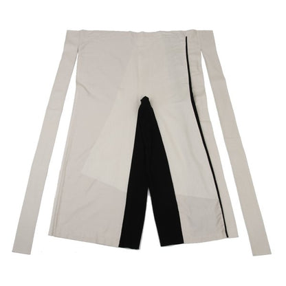 ISSEY MIYAKE A-POC Bicolor Wrap Pants Beige/Black Size 2
