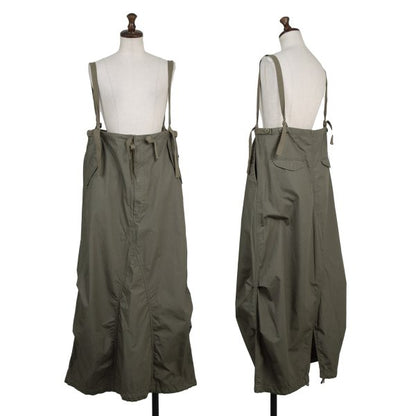 BEAMS BOY Drawstring Military Midi Skirt Khaki Size L