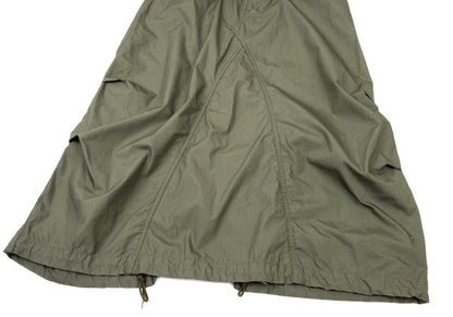 BEAMS BOY Drawstring Military Midi Skirt Khaki Size L