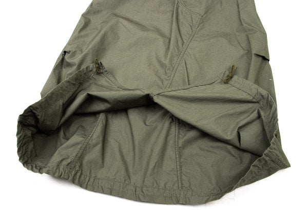 BEAMS BOY Drawstring Military Midi Skirt Khaki Size L