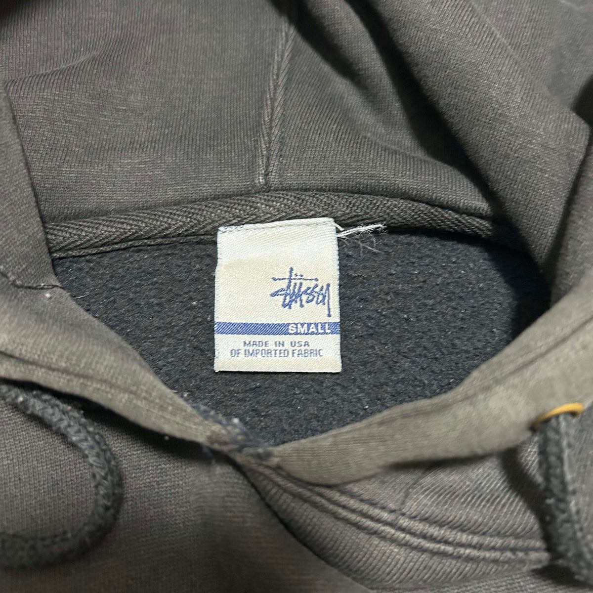 STUSSY 2000s Faded Logo Hoodie Black Size S