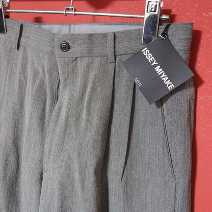 Issey Miyake Gray Wool Rayon Long Double Pleated Size L