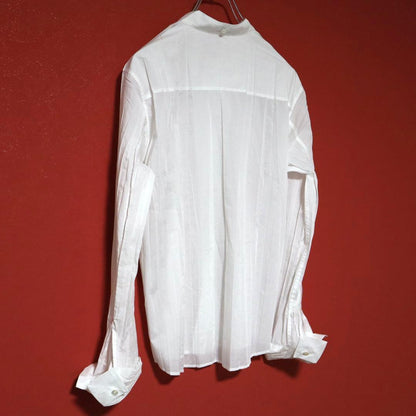 ISSEY MIYAKE FETE 08SS Pleated Flare Shirt White Size 2