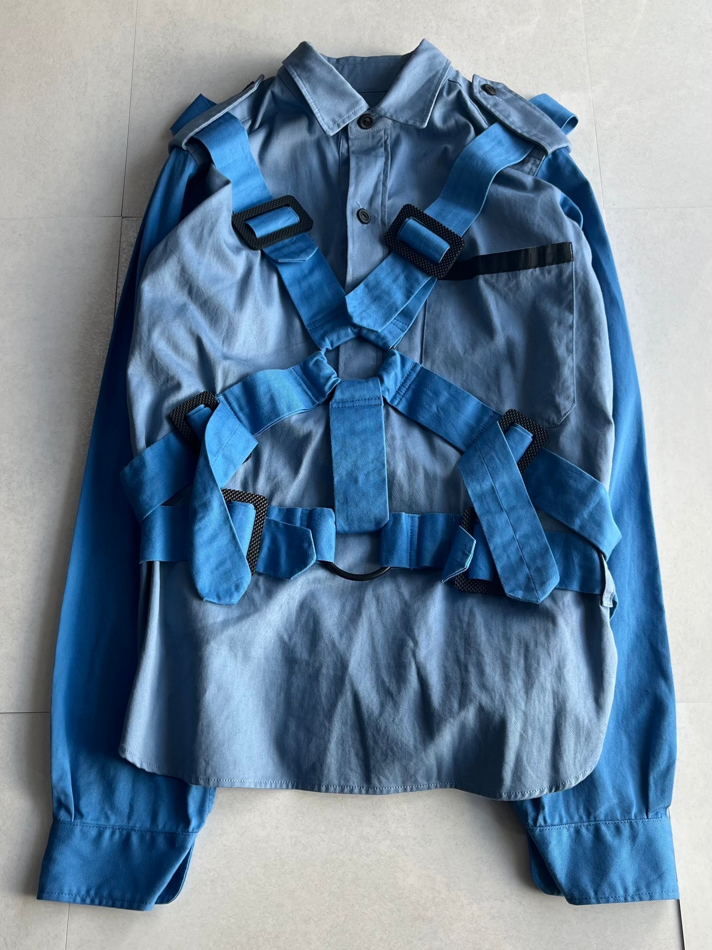 PEEL&LIFT Blue Parachute Shirt Size M