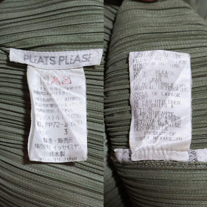 PLEATS PLEASE 97SS Pleated Sleeveless Top Green Size 3