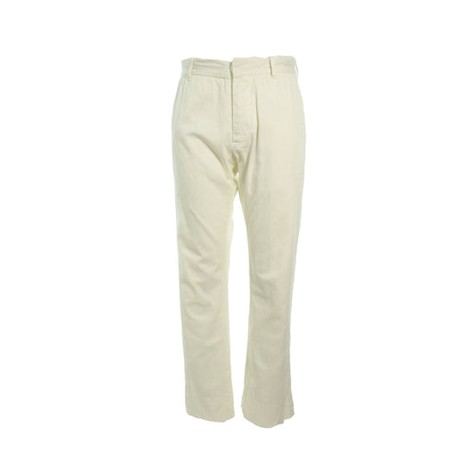HELMUT LANG White Cotton Jeans Size 44