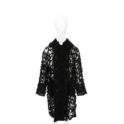 COMME des GARCONS 2015 A/W Wool Blend Coat Black Size XS