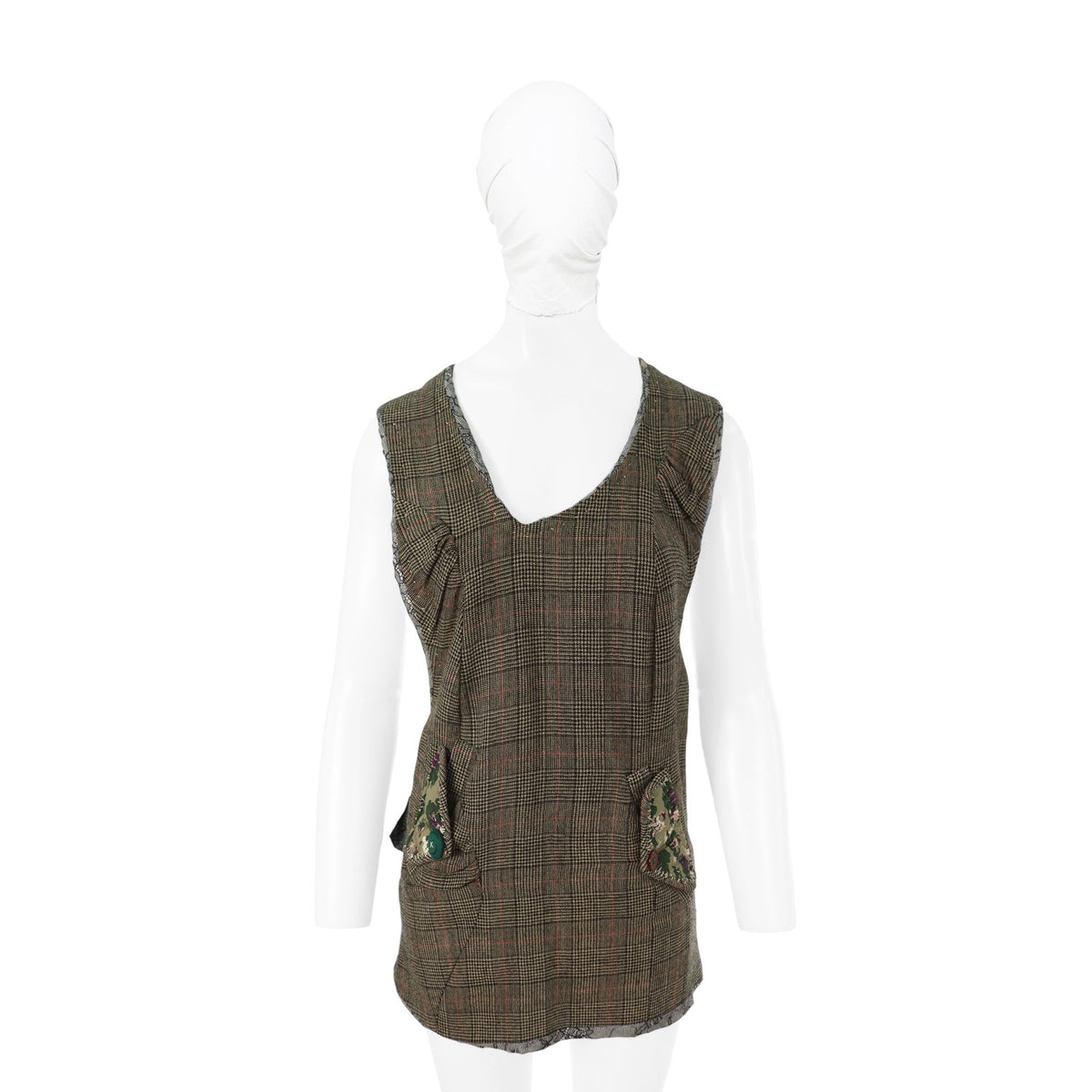 UNDERCOVER 2004 A/W Gray Bordeaux Wool Dress Size S