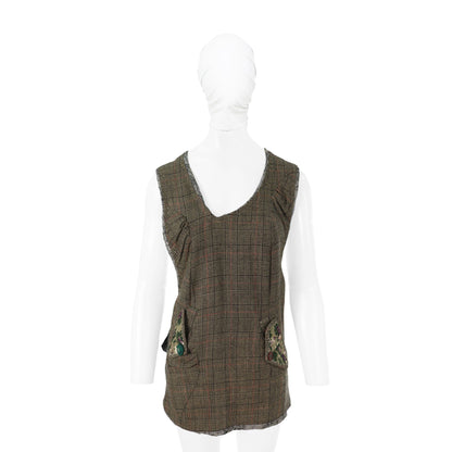 UNDERCOVER 2004 A/W Gray Bordeaux Wool Dress Size S