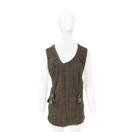 UNDERCOVER 2004 A/W Gray Bordeaux Wool Dress Size S