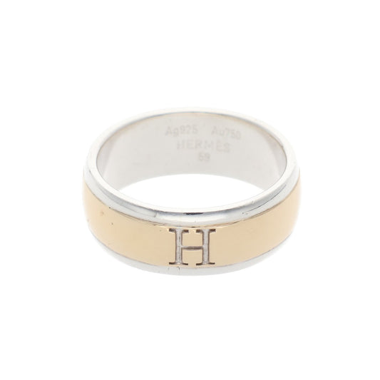 Hermes HERMÈS Silver Gold 925 750 Ring