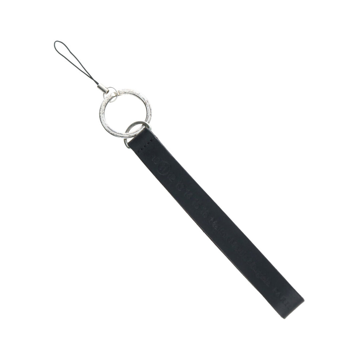 Maison Martin Margiela Leather Bracelet Black Silver