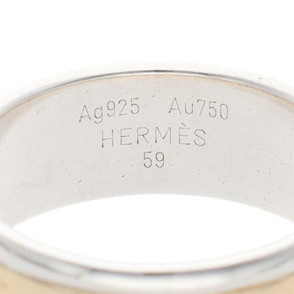 Hermes HERMÈS Silver Gold 925 750 Ring