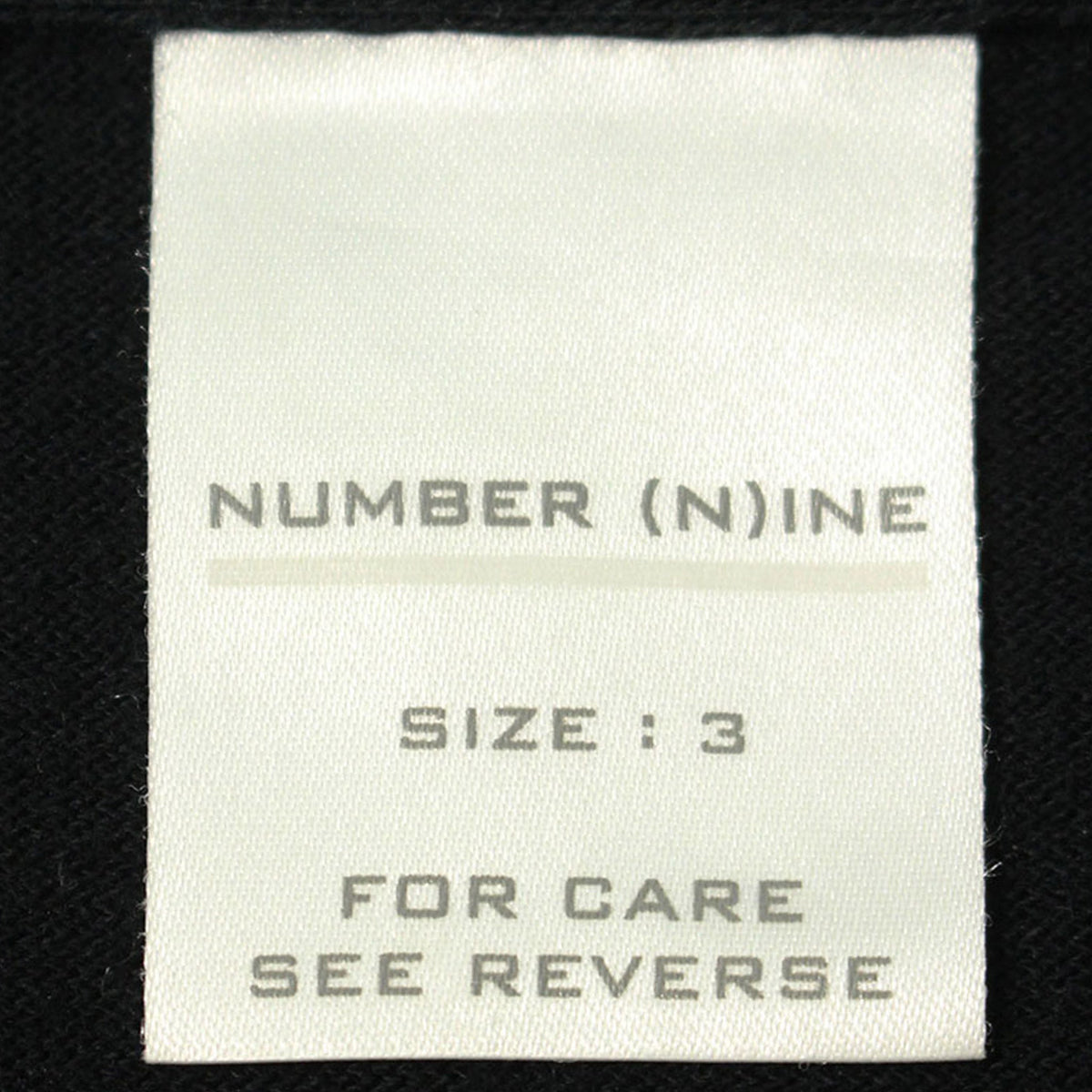 NUMBER (N)INE 2002 S/S Black Jacket Size 3