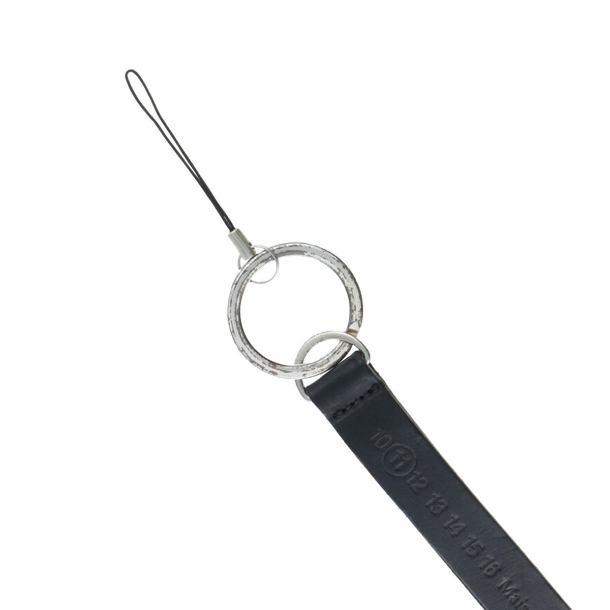 Maison Martin Margiela Leather Bracelet Black Silver