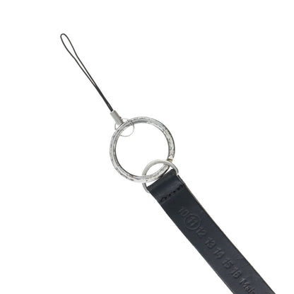 Maison Martin Margiela Leather Bracelet Black Silver