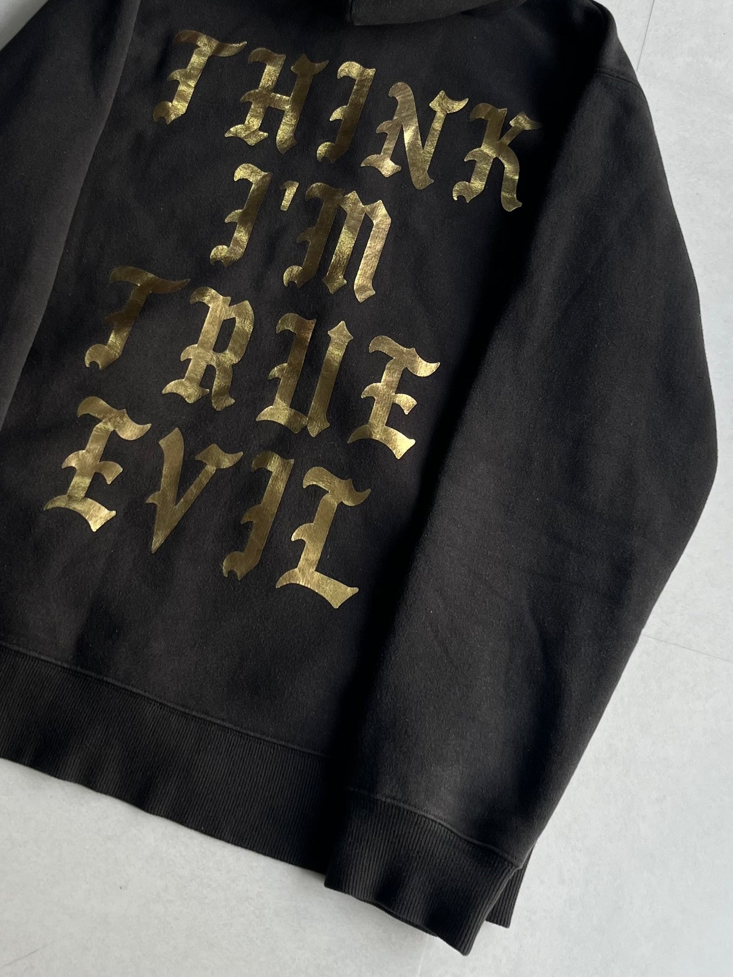 Vintage Milkboy Message Black Zip Hoodie Size XL