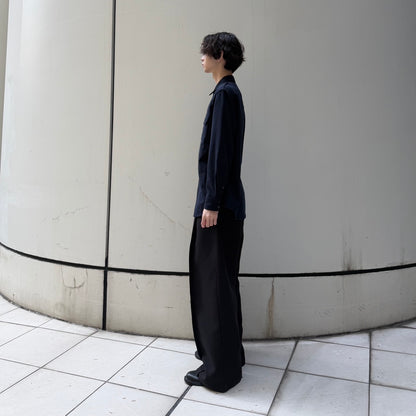 PRADA Navy Wool Military Shirt