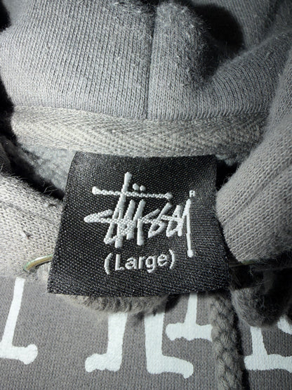 Stussy Shawn Photo Pullover Hoodie Charcoal Gray Size L