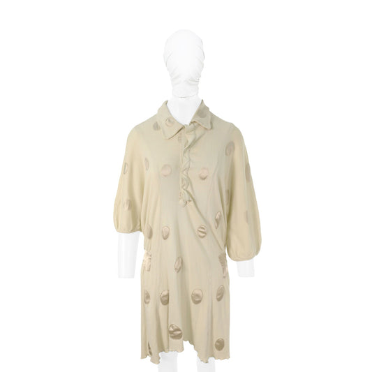 UNDERCOVER Cotton Midi Dress Off-White Beige Size S