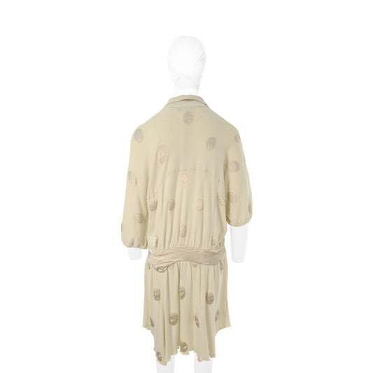 UNDERCOVER Cotton Midi Dress Off-White Beige Size S