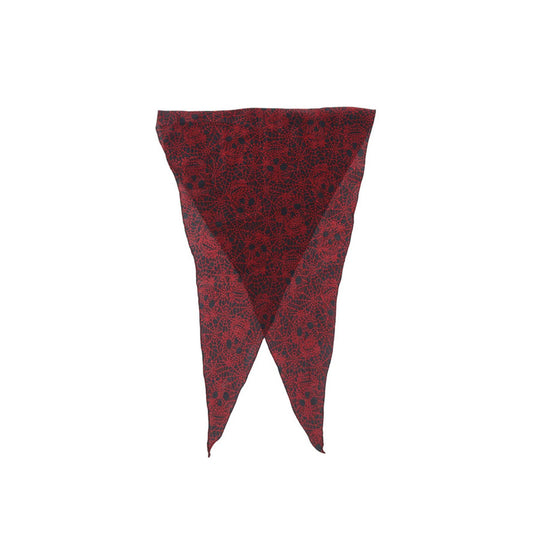 NUMBER (N)INE 2005 S/S Black x Red Silk Scarf