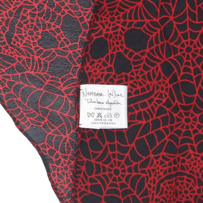 NUMBER (N)INE 2005 S/S Black x Red Silk Scarf