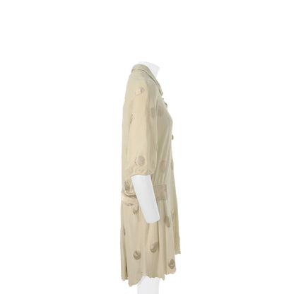 UNDERCOVER Cotton Midi Dress Off-White Beige Size S