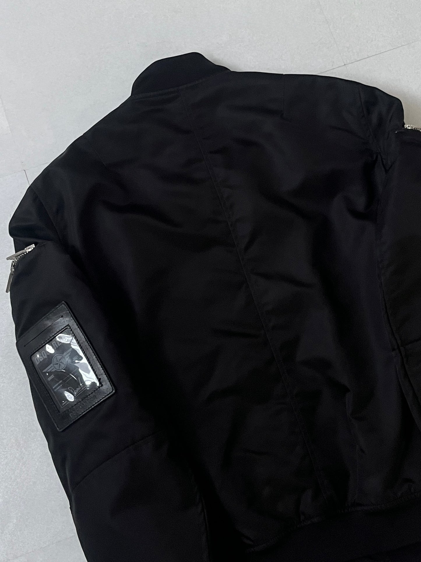 Dsquared2 Black Nylon Gimmick Zip Jacket Size 50