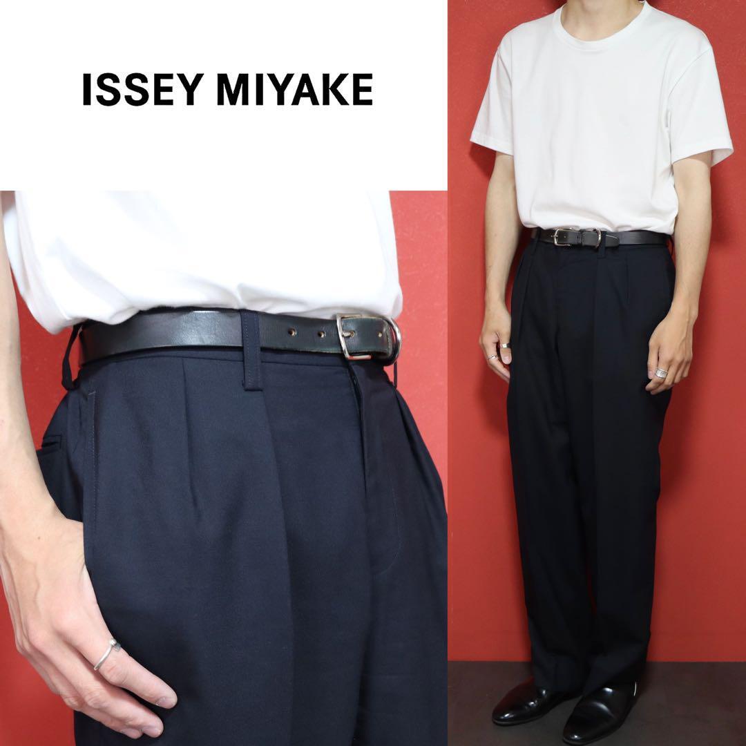 Issey Miyake 07AW Two-Pleated Wide Wool Slacks Size 2
